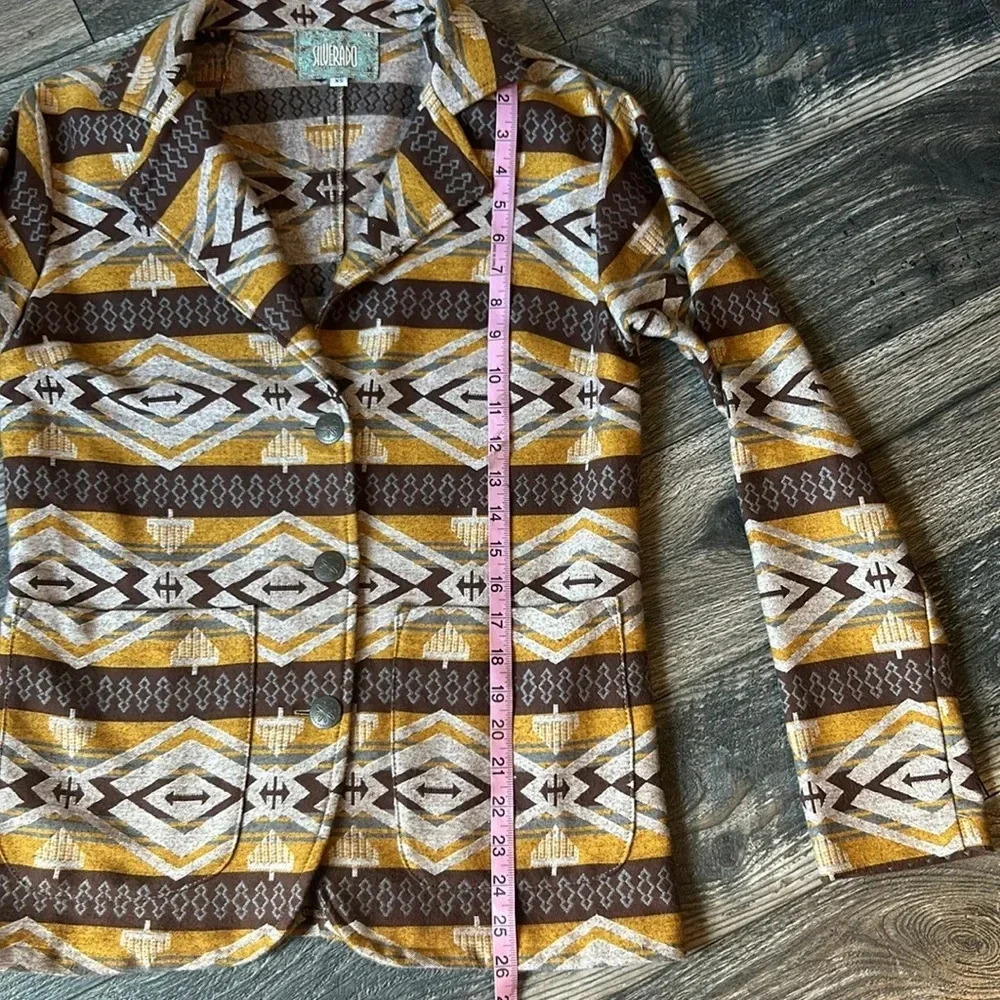 Aztec Print Three Button Blazer Silverado Western XS - Picture 7 of 10